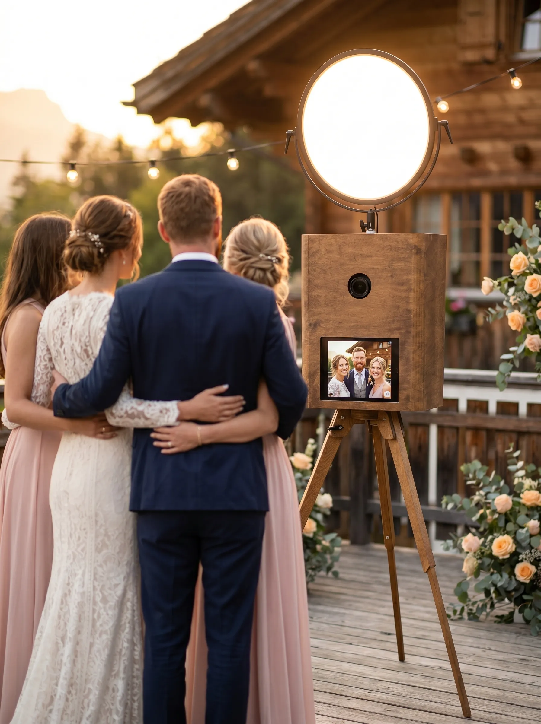 Brautpaar vor der Fotobox Pro
